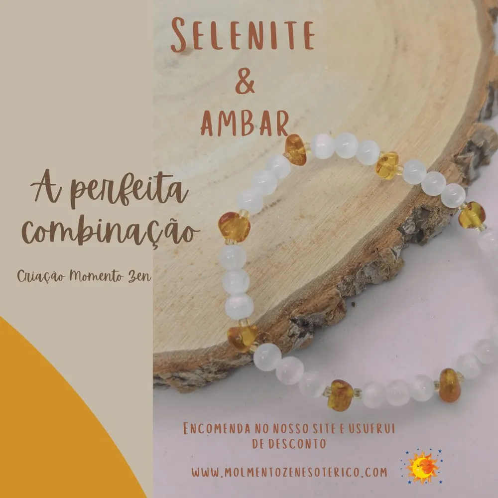 Pulseira Perfect Match – Selenite e Âmbar