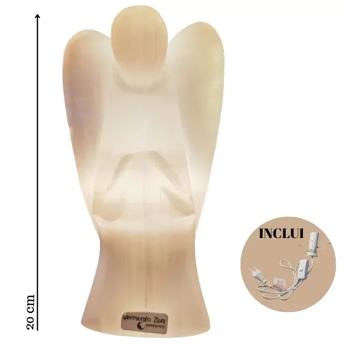 Candeeiro Anjo de Selenite 20 cm