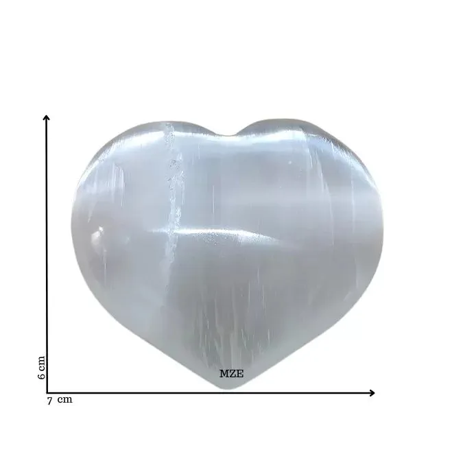 Coração de Selenite 7 cm