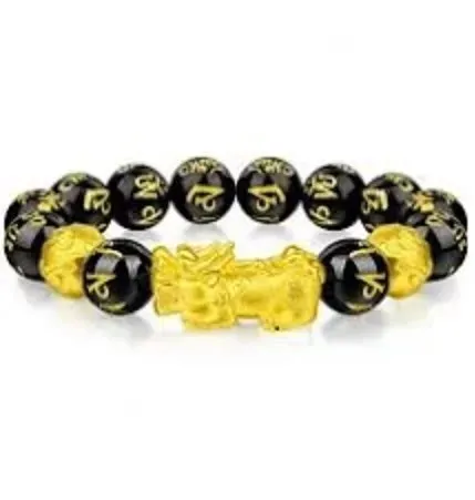 Pulseira Pixiu de Obsidiana