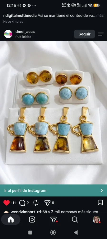 Cadena de Larimar